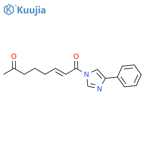 1H-Imidazole, 1-[(2E)-1,7-dioxo-2-octenyl]-4-phenyl- structure