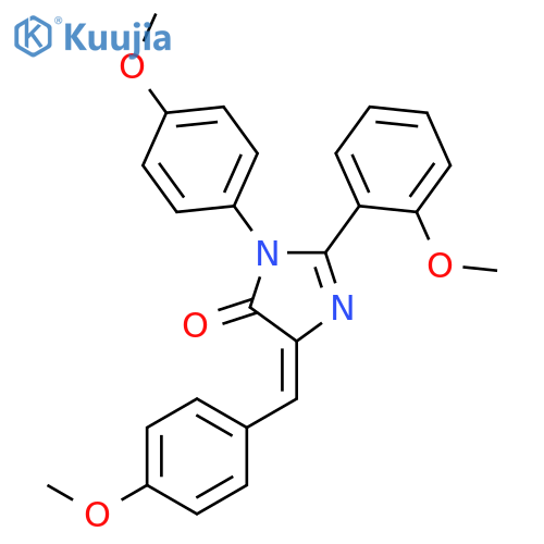 4H-Imidazol-4-one,  3,5-dihydro-2-(2-methoxyphenyl)-3-(4-methoxyphenyl)-5-[(4-methoxyphenyl)methylene]- structure