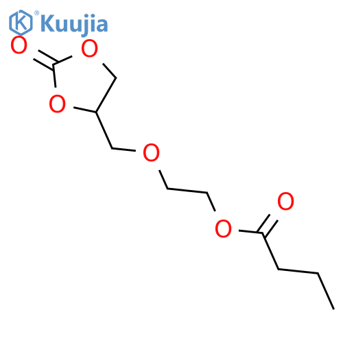 Butanoic acid, 2-[(2-oxo-1,3-dioxolan-4-yl)methoxy]ethyl ester structure