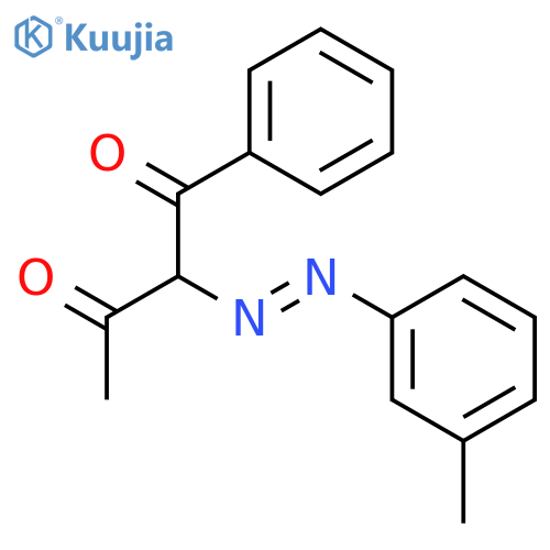 2-[(3-methylphenyl)diazenyl]-1-phenylbutane-1,3-dione structure