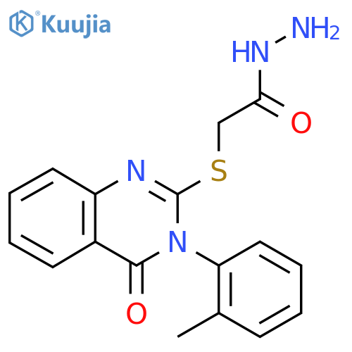 2-{[3-(2-Methylphenyl)-4-oxo-3,4-dihydroquinazolin-2-yl]sulfanyl}acetohydrazide structure