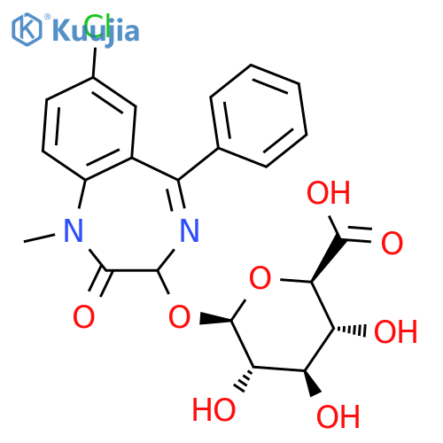 b-D-Glucopyranosiduronic acid,7-chloro-2,3-dihydro-1-methyl-2-oxo-5-phenyl-1H-1,4-benzodiazepin-3-yl structure