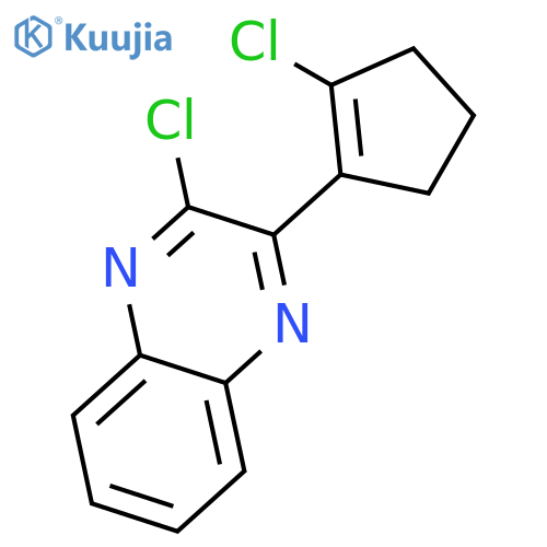 2-Chloro-3-(2-chlorocyclopent-1-en-1-yl)quinoxaline structure