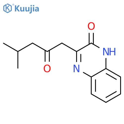 2(1H)-Quinoxalinone, 3-(4-methyl-2-oxopentyl)- structure