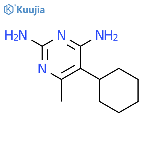 5-cyclohexyl-6-methylpyrimidine-2,4-diamine structure