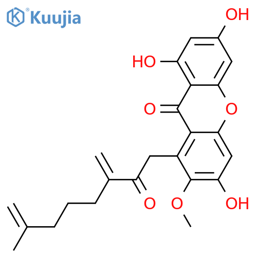 1-(3,7-Dimethyl-2,6-octadienyl)-2,3,6,8-tetrahydroxyxanthone; (E)-form, Δ3',10'-Isomer, 2'-oxo, 2-Me ether structure