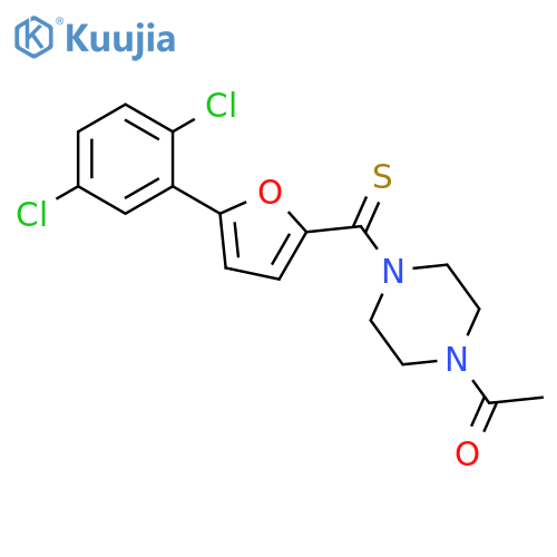 1-{4-5-(2,5-dichlorophenyl)furan-2-carbothioylpiperazin-1-yl}ethan-1-one structure