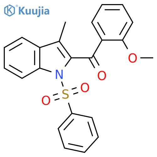 1H-Indole, 2-(2-methoxybenzoyl)-3-methyl-1-(phenylsulfonyl)- structure