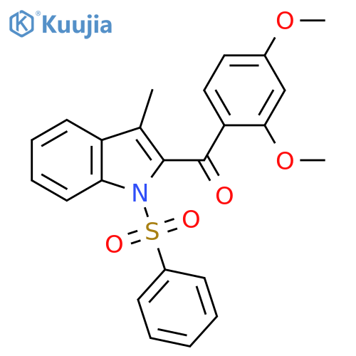 1H-Indole, 2-(2,4-dimethoxybenzoyl)-3-methyl-1-(phenylsulfonyl)- structure