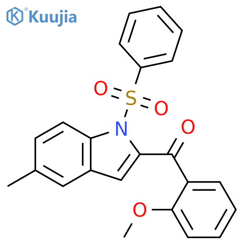 1H-Indole, 2-(2-methoxybenzoyl)-5-methyl-1-(phenylsulfonyl)- structure