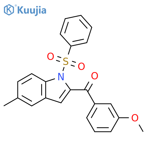 1H-Indole, 2-(3-methoxybenzoyl)-5-methyl-1-(phenylsulfonyl)- structure
