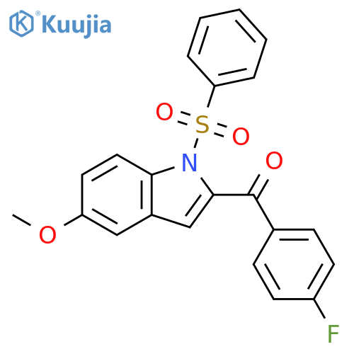 1H-Indole, 2-(4-fluorobenzoyl)-5-methoxy-1-(phenylsulfonyl)- structure