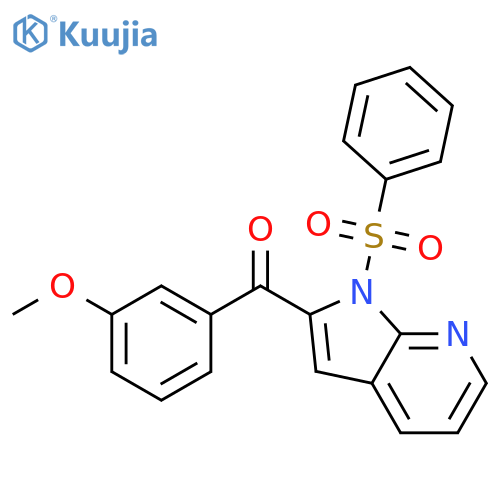 1H-Pyrrolo[2,3-b]pyridine, 2-(3-methoxybenzoyl)-1-(phenylsulfonyl)- structure