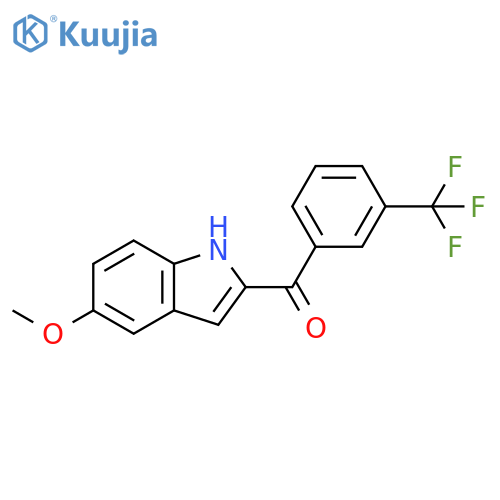 Methanone, (5-methoxy-1H-indol-2-yl)[3-(trifluoromethyl)phenyl]- structure