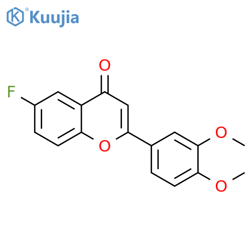 2-(3,4-dimethoxyphenyl)-6-fluorochromen-4-one structure