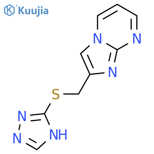 Imidazo[1,2-a]pyrimidine, 2-[(1H-1,2,4-triazol-3-ylthio)methyl]- structure