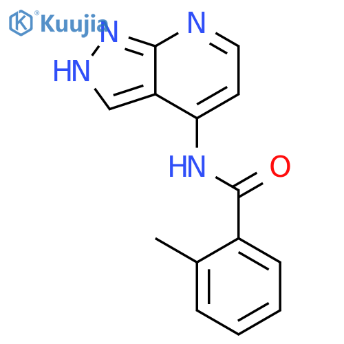 Benzamide,2-methyl-N-1H-pyrazolo[3,4-b]pyridin-4-yl- structure