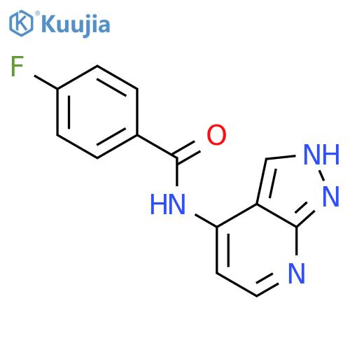 Benzamide, 4-fluoro-N-1H-pyrazolo[3,4-b]pyridin-4-yl- structure
