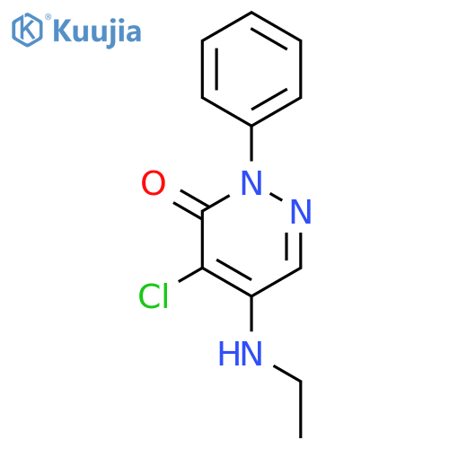 3(2H)-Pyridazinone, 4-chloro-5-(ethylamino)-2-phenyl- structure