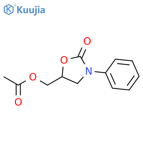 2-Oxazolidinone, 5-[(acetyloxy)methyl]-3-phenyl- structure