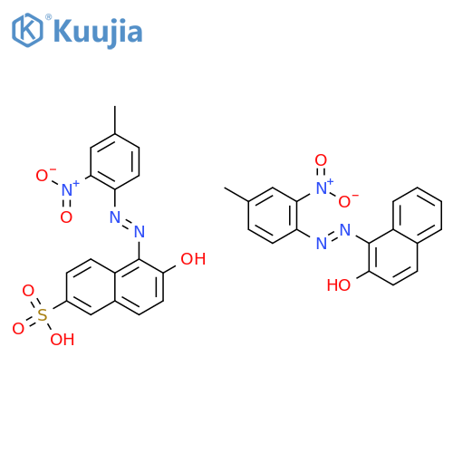 6-hydroxy-5-[(4-methyl-2-nitrophenyl)azo]naphthalene-2-sulphonic acid, compound with 1-[(4-methyl-2-nitrophenyl)azo]-2-naphthol (1:1) structure