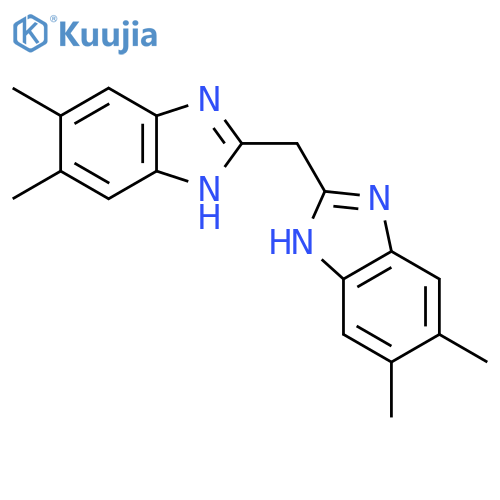 Bis(5,6-dimethyl-1H-benzodimidazol-2-yl)methane structure
