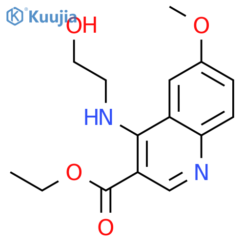 Ethyl 4-(2-Hydroxyethyl)amino-6-methoxyquinoline-3-carboxylate structure