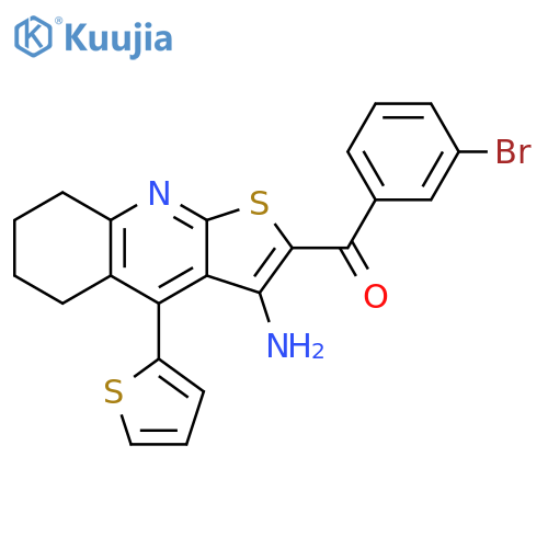 2-(3-bromobenzoyl)-4-(thiophen-2-yl)-5H,6H,7H,8H-thieno2,3-bquinolin-3-amine structure