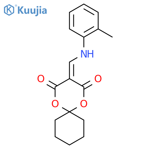 3-{(2-methylphenyl)aminomethylidene}-1,5-dioxaspiro5.5undecane-2,4-dione structure