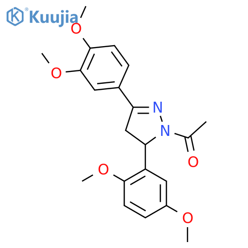 1-[5-(2,5-dimethoxyphenyl)-3-(3,4-dimethoxyphenyl)-4,5-dihydro-1H-pyrazol-1-yl]ethan-1-one structure