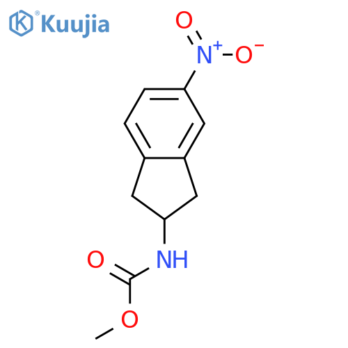 Carbamic acid, (2,3-dihydro-5-nitro-1H-inden-2-yl)-, methyl ester structure