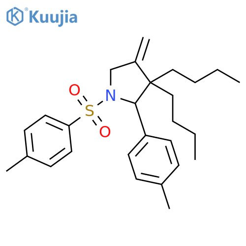 Pyrrolidine,3,3-dibutyl-4-methylene-2-(4-methylphenyl)-1-[(4-methylphenyl)sulfonyl]- structure