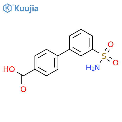 [1,1'-Biphenyl]-4-carboxylicacid, 3'-(aminosulfonyl)- structure