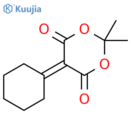 1,3-Dioxane-4,6-dione, 5-cyclohexylidene-2,2-dimethyl- structure