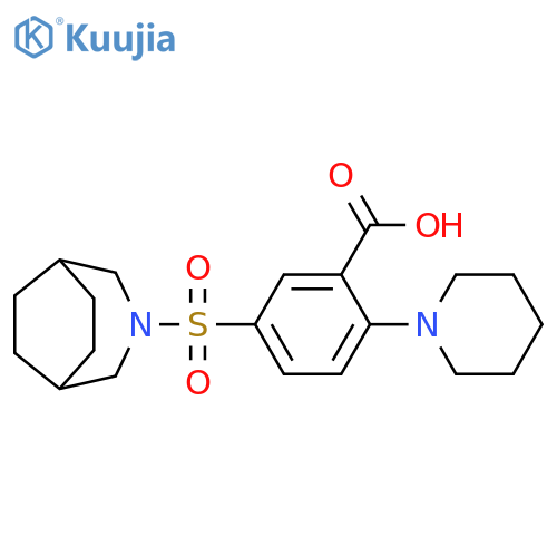 Benzoic acid, 5-(3-azabicyclo[3.2.2]non-3-ylsulfonyl)-2-(1-piperidinyl)- structure