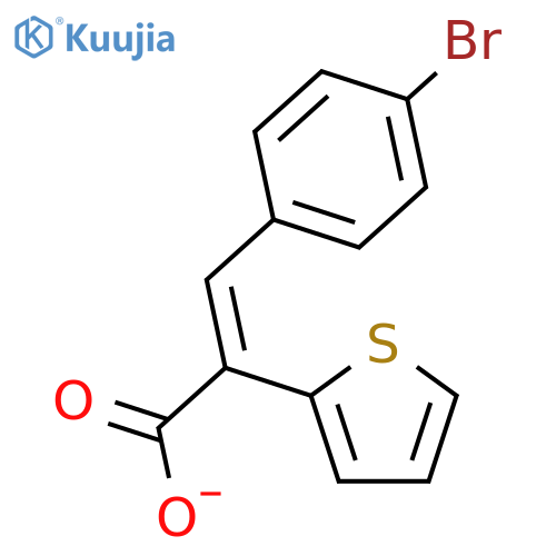 3-(4-bromophenyl)-2-(thiophen-2-yl)prop-2-enoic acid structure