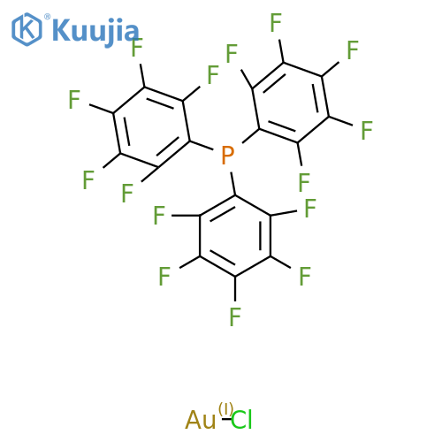 Chloro[tris(2,3,4,5,6-pentafluorophenyl)phoshine]gold(I) structure