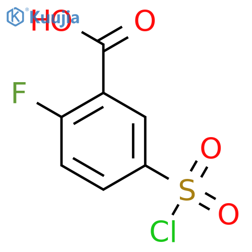 5-chlorosulfonyl-2-fluoro-benzoic acid structure
