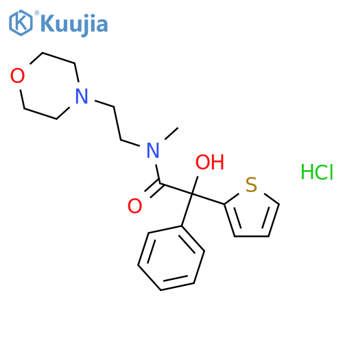 2-Thiopheneacetamide, a-hydroxy-N-methyl-N-[2-(4-morpholinyl)ethyl]-a-phenyl-, hydrochloride (1:1) structure
