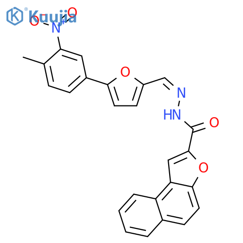 <br>N'-{(1Z)-[5-(4-methyl-3-nitrophenyl)-2-furyl]methylene}naphtho[2,1-b]furan- 2-carbohydrazide structure