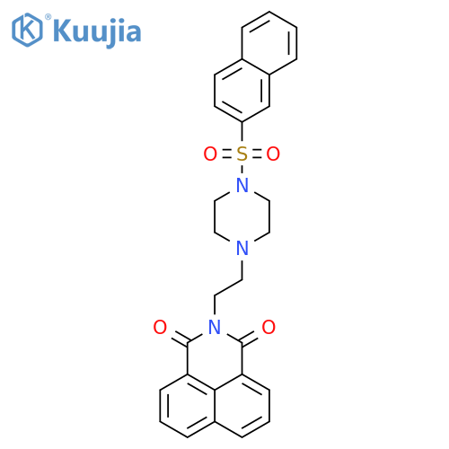 3-{2-[4-(naphthalene-2-sulfonyl)piperazin-1-yl]ethyl}-3-azatricyclo[7.3.1.0^{5,13}]trideca-1(13),5,7,9,11-pentaene-2,4-dione structure
