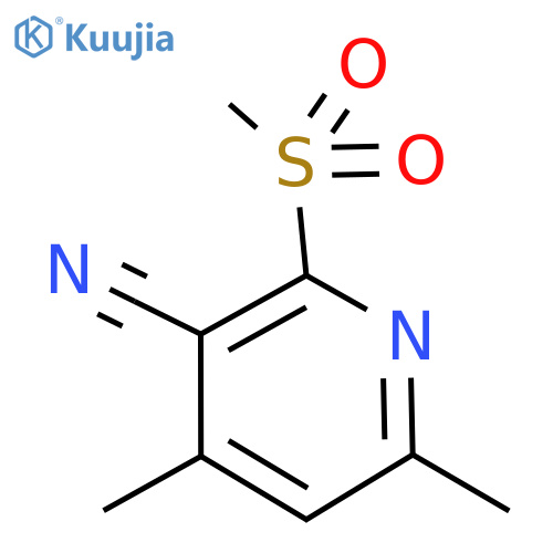 4,6-Dimethyl-2-(methylsulfonyl)nicotinonitrile structure