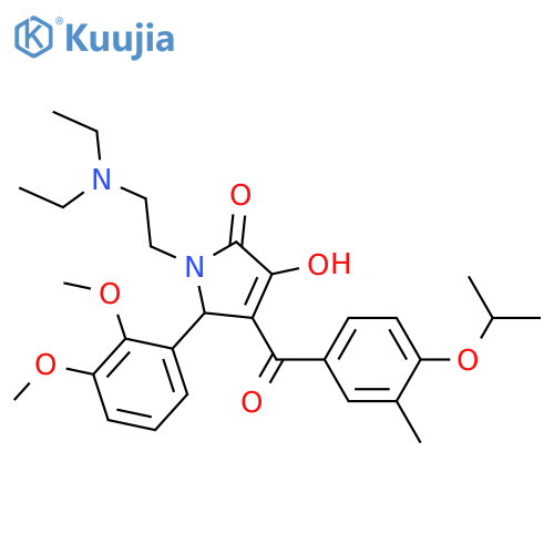 1-[2-(DIETHYLAMINO)ETHYL]-5-(2,3-DIMETHOXYPHENYL)-3-HYDROXY-4-(4-ISOPROPOXY-3-METHYLBENZOYL)-1,5-DIHYDRO-2H-PYRROL-2-ONE structure