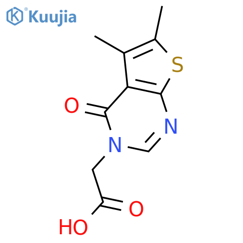 2-{5,6-Dimethyl-4-oxo-3H,4H-thieno2,3-dpyrimidin-3-yl}acetic Acid structure