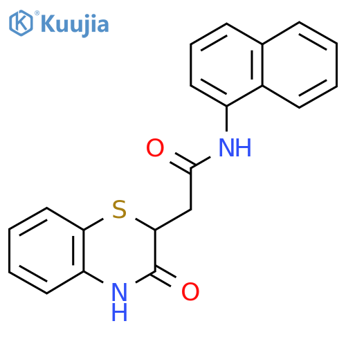 N-(naphthalen-1-yl)-2-(3-oxo-3,4-dihydro-2H-1,4-benzothiazin-2-yl)acetamide structure