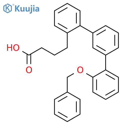 [1,1':3',1''-Terphenyl]-2-butanoic acid, 2''-(phenylmethoxy)- structure