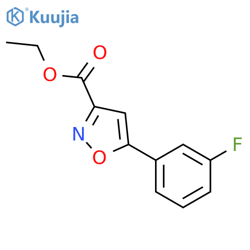 3-Isoxazolecarboxylicacid, 5-(3-fluorophenyl)-, ethyl ester structure