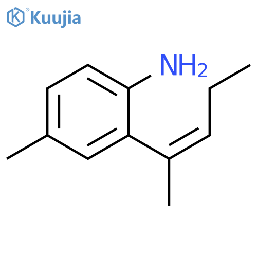 Benzenamine, 4-methyl-2-[(1Z)-1-methyl-1-butenyl]- structure