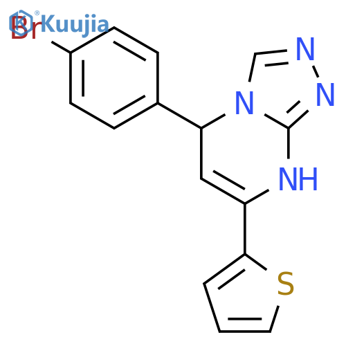 5-(4-bromophenyl)-7-(2-thienyl)-5,8-dihydro[1,2,4]triazolo[4,3-a]pyrimidine structure