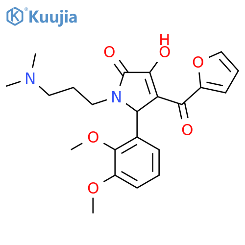 5-(2,3-dimethoxyphenyl)-1-3-(dimethylamino)propyl-4-(furan-2-carbonyl)-3-hydroxy-2,5-dihydro-1H-pyrrol-2-one structure